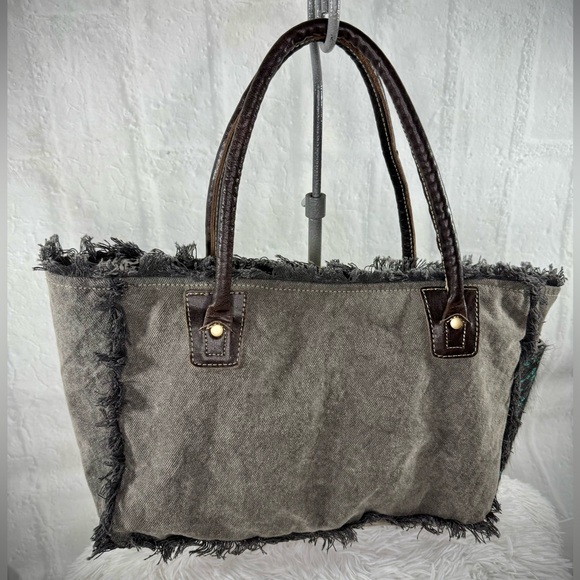 SOLDMyra‎ Bag Artemis Canvas & Hairon Bag S-5204 - Picture 3 of 14